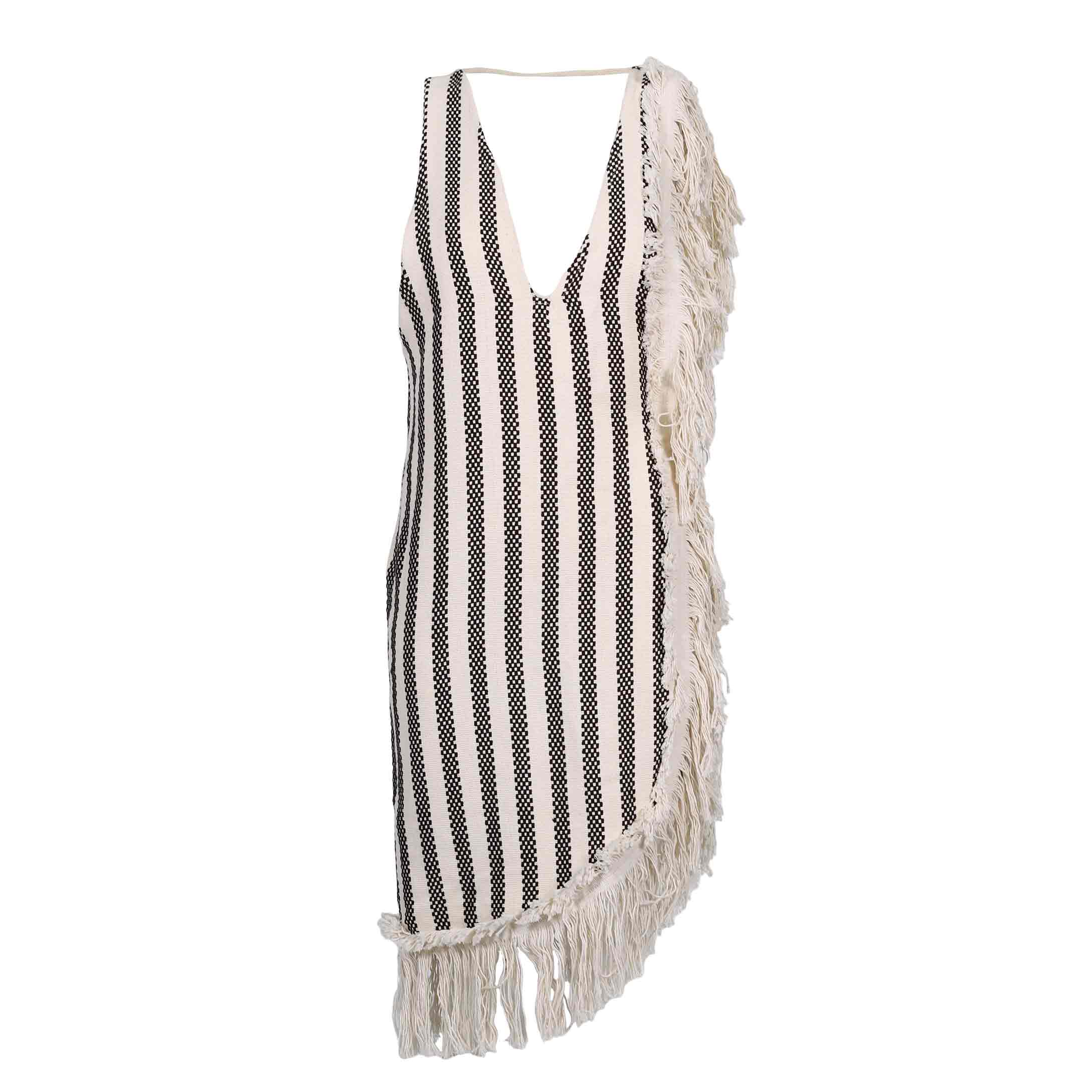 La Palma Dress Black Stripes